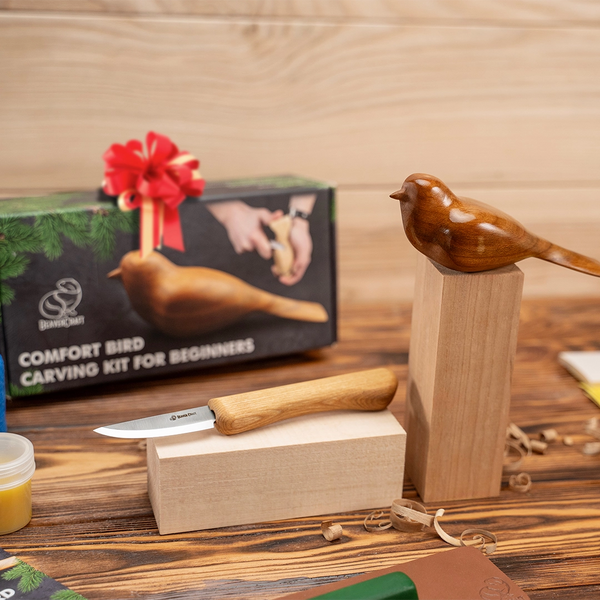 Comfort Bird Carving Kit – Complete Starter Whittling Kit for Beginners, Kids & Adults – DIY01