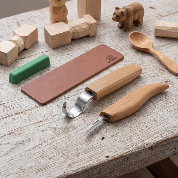 2-Piece Spoon Carving Set for Beginners – Mini Wood Carving Knife Set – S02