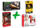 Ultimatives DIY-Kinderpaket – Komplettes Holzschnitzset mit Weihnachtsmann, Glücksvogel, Bär & Dala-Pferd – BDIY01_02_05_06