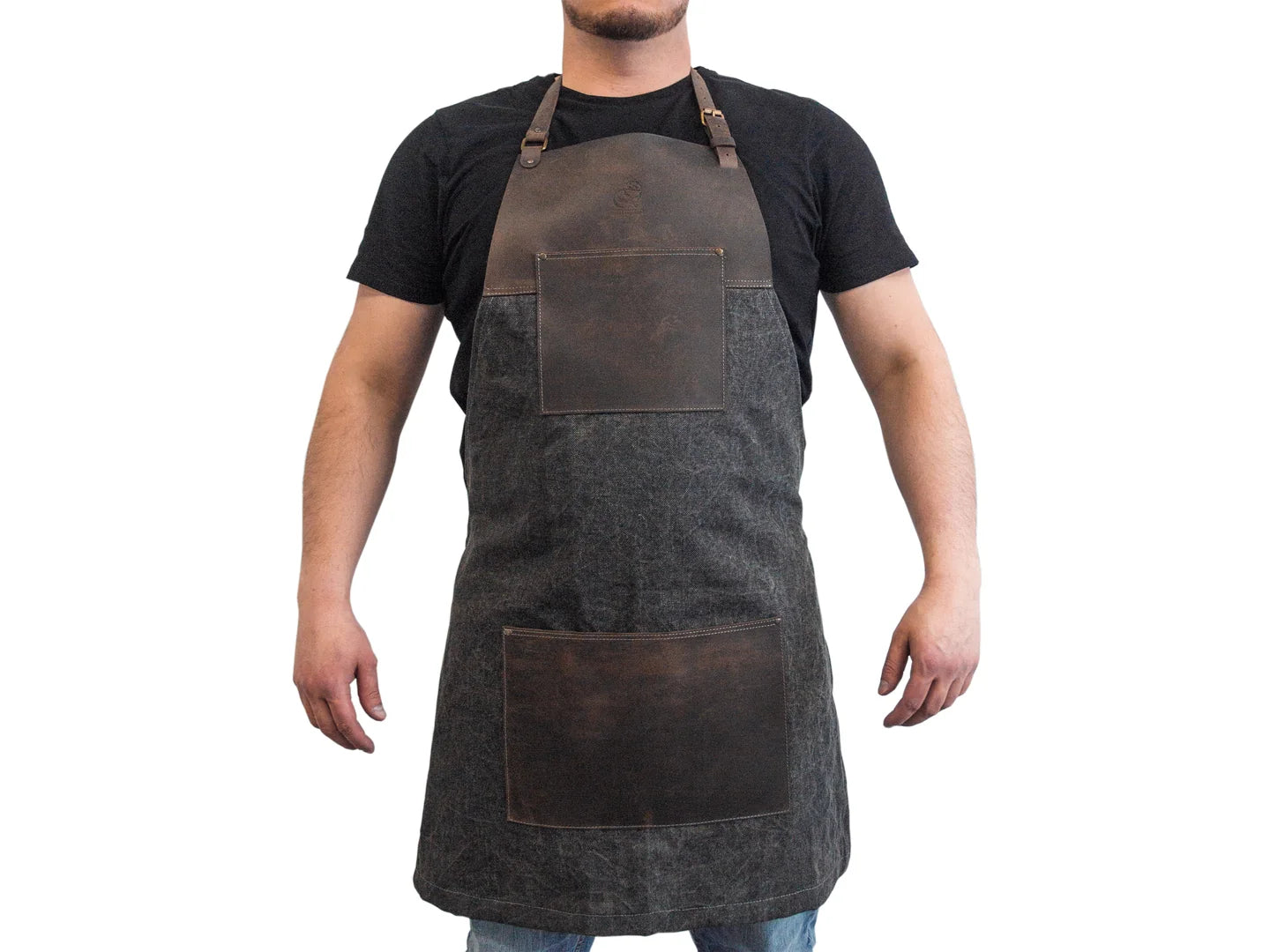 Adjustable Canvas & Leather Wood Carving Apron – Durable Workshop & Craft Work Apron / AP4