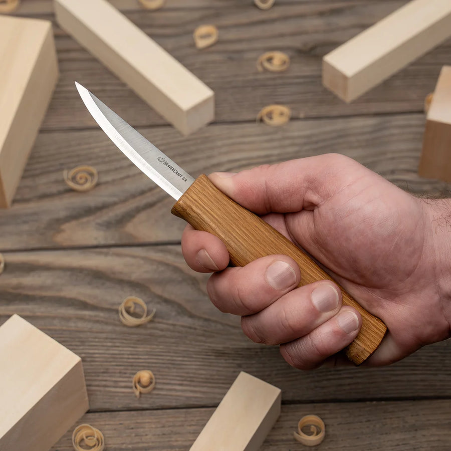 Sloyd Carving Knife C4 – Long Blade for Roughing