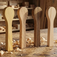 Spoon Carving Blanks Set (4 pcs) for Wood Carving – Mixed Wood (Elm, Walnut, Maple, Alder) – BB3
