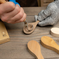 Spoon Carving Blanks Set (4 pcs) for Wood Carving – Mixed Wood (Basswood, Cherry, Mulberry, Walnut) – BB2