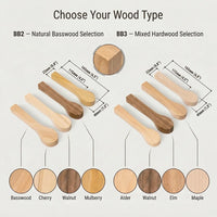 Spoon Carving Blanks Set (4 pcs) for Wood Carving – Mixed Wood (Elm, Walnut, Maple, Alder) – BB3