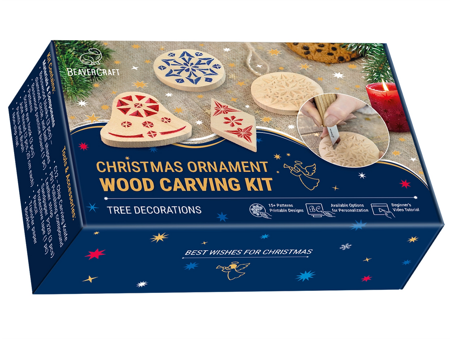 Christmas Ornaments Carving Kit – Starter Kit for Kids