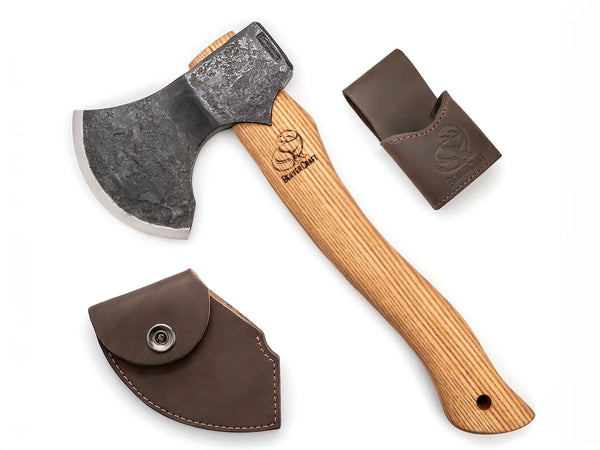 Splitting Hatchet for Firewood & Bushcraft – Compact Carbon Steel Wood Axe – AX3