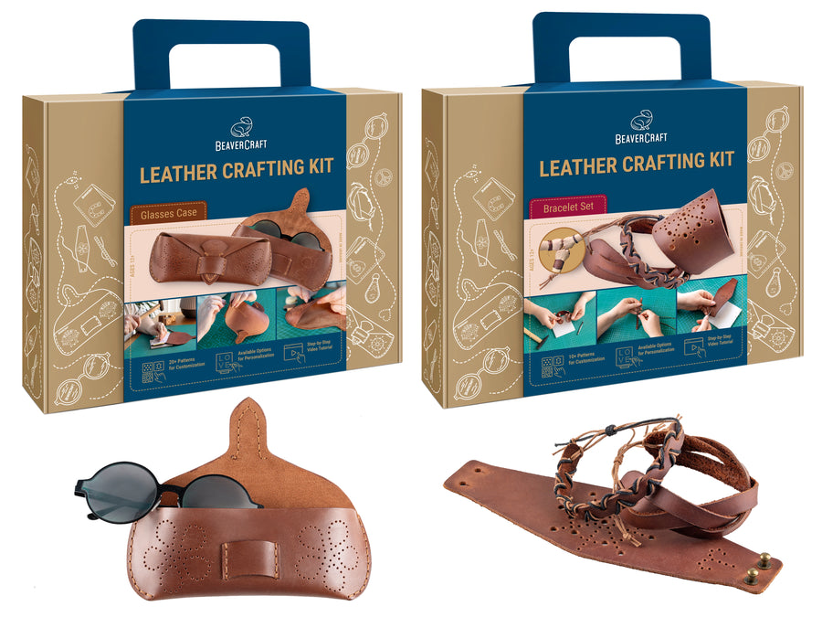 Leather Accessory Bundle – Bracelet & Case Kit