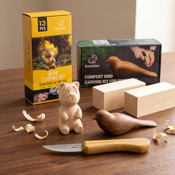 Bird & Bear Carving Kit Bundle