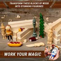 Set of Basswood Carving Blocks for Wood Carving – 16 pcs – BW16