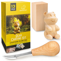 Bear Carving Kit – Complete Starter Whittling Kit for Beginners, Kids & Adults – DIY05
