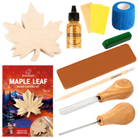 Maple Leaf Carving Kit – Complete Relief Carving Kit for Beginners, Kids & Adults
