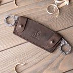Small Hand-Forged Drawknife for Wood Carving – Compact Forged Drawknife with Leather Sheath – DK5S