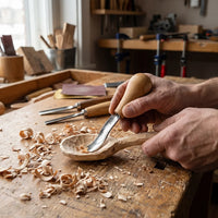 Palm-Handled Bent Carving Gouge (Sweep #8) - P8a/14