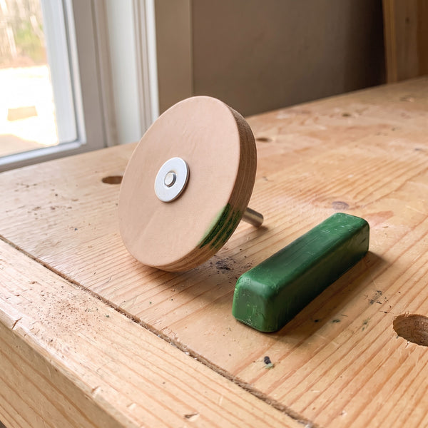 Leather Polishing Wheel with Compound