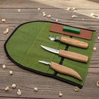 3-Piece Spoon Carving Set – Wood Carving Knife Set for Spoon Making in Tool Roll – S13