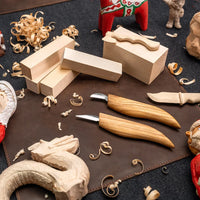 2-Piece Starter Wood Carving Knife Set – Wood Carving Kit with Basswood Blocks – S16