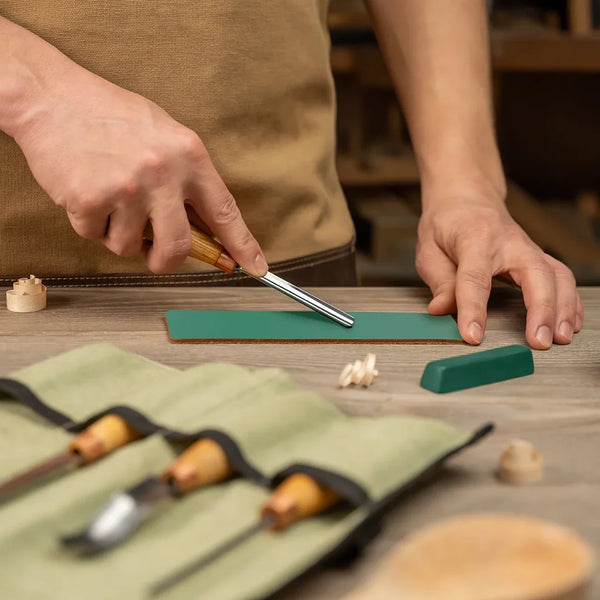 4-Piece Wood Carving Tool Set – Wood Carving Gouge Chisel Set in Tool Roll – SC01