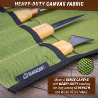Tool Storage Roll – 4-Slot Canvas Roll-Up Tool Organizer – TR4