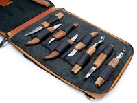 Leather Tool Storage Bag – 8-Slot Leather Tool Organizer with Outer Pocket – TR9X
