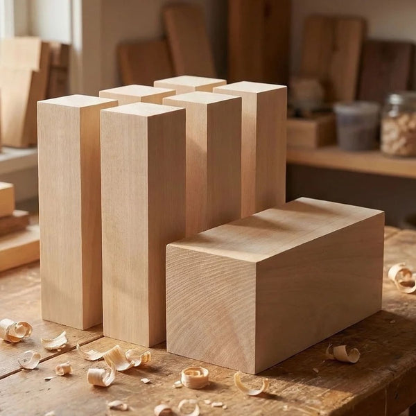 7-Piece Basswood Carving Block Set for Wood Carving