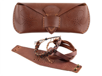 Accessory Pack – Complete Leather Crafting Kit Bundle with Bracelets & Glasses Case – BDIY_L_BC