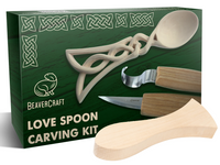Celtic Decor Kit – Celtic Spoon Carving Kit + Extra Spoon Carving Blank – BDIY04_BW