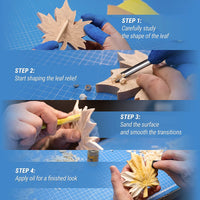 Maple Leaf Carving Kit – Complete Relief Carving Kit for Beginners, Kids & Adults