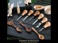 6-Piece Palm Carving Tool Set – Palm-Handled Wood Carving Gouge Chisel Set in Gift Box – SC05