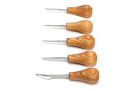 Left-Handed 42-Piece Wood Carving Tool Set – Large Wood Carving Kit with Wood Blocks, Spoon & Kuksa Blanks & Tool Storage Racks – S70L
