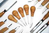 42-Piece Wood Carving Tool Set – Large Wood Carving Kit with Wood Blocks, Spoon & Kuksa Blanks & Tool Storage Racks – S70