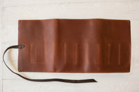 Leather Tool Storage Roll – 8-Slot Leather Roll-Up Tool Organizer – TR8X