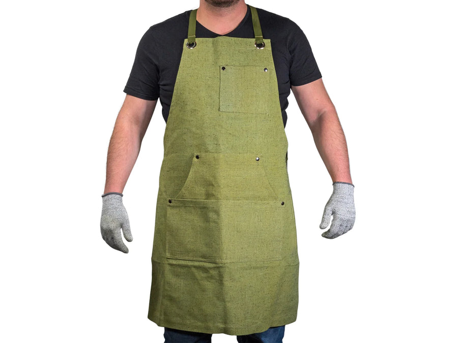 Tablier de travail en toile verte ajustable – AP1