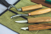 4-Piece Spoon & Kuksa Carving Set – Starter Spoon Carving Tool Set in Tool Roll – S49