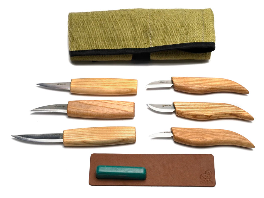 6-Piece Wood Carving Set – Complete Wood Carving Knife Set In Tool Roll – S58